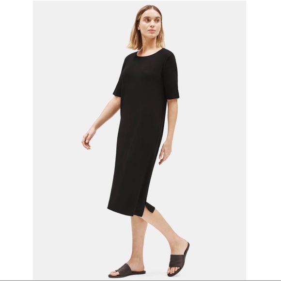 Eileen Fisher Dresses & Skirts - Eileen Fisher Black System Fine Jersey Easy Dress Size Small